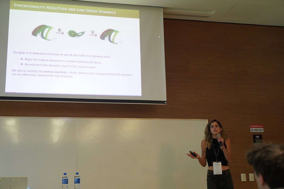 Fluid Dynamics and Astrophysics: Clark Di Leoni examined the transition to turbulence in Rayleigh-Bénard flows. Rodríguez Imazio analyzed clear air turbulence using high-resolution aircraft data. Vinograd presented reduced representations of turbulent flows with autoencoders.