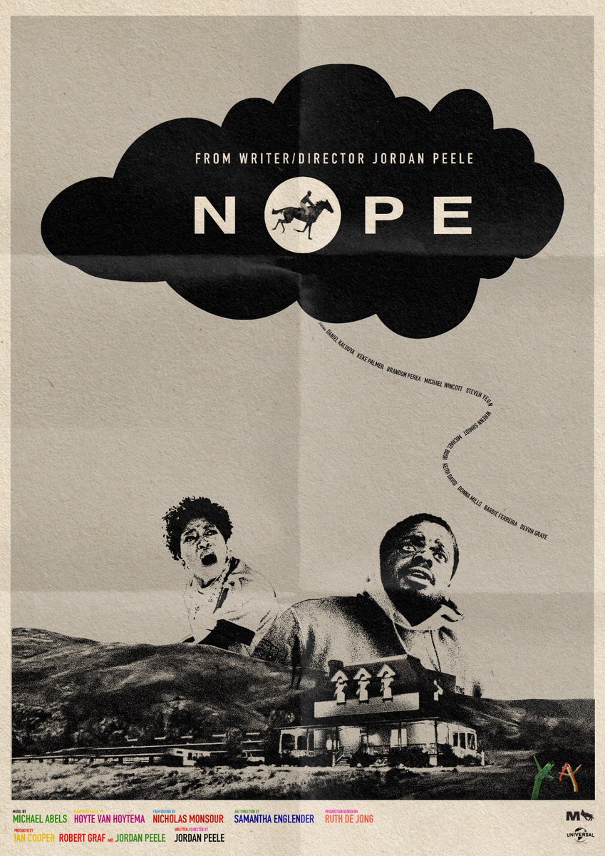 PosterEscape's tweet image. Fantastic poster for NOPE by @bartnikp23 

#Nope #JordanPeele