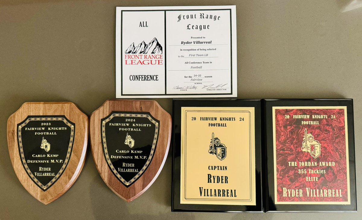 ryder_villarreal (@rydervill2025) on Twitter photo Amazing varsity career w/my teammates. Ready for the next level! 4 yr starter, 3x All-Conf (2x 1st Team), 2x MVP Def, Captain, 1st time Jordan Award (355 Tackles, 36 TFLs, 9 Sacks, 4 INTs), All State, 1st Team Academic All State. <a href="/FHS_Knights/">Fairview Knights Football - Colorado</a> <a href="/Godsgift_Nate/">Nate Paxton</a> <a href="/JoeMento/">Joe Mento</a> Amazing varsity career w/my teammates. Ready for the next level! 4 yr starter, 3x All-Conf (2x 1st Team), 2x MVP Def, Captain, 1st time Jordan Award (355 Tackles, 36 TFLs, 9 Sacks, 4 INTs), All State, 1st Team Academic All State. <a href="/FHS_Knights/">Fairview Knights Football - Colorado</a> <a href="/Godsgift_Nate/">Nate Paxton</a> <a href="/JoeMento/">Joe Mento</a>