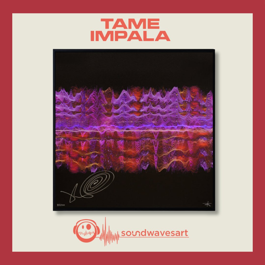 Spinning_Top's tweet photo. This holiday season, @Soundwaves_Art are re-releasing a collection of prints created from the sound waves of "Borderline" 

Prints are signed by Kevin Parker to support @CInConflict , a nonprofit protecting, educating, and providing psychosocial support to children in war zones. https://t.co/9Us4eNZX6s