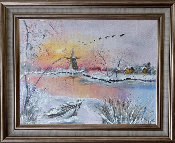 KrasimiraStale1's tweet photo. Winter Sunset - oil painting
https://t.co/n4CntBI3O3
#winter_sunset #winter #sunset #lake #boat #windmill #village #forest #wild_ducks #snow #winter_sunset #painting #oil_paints #canvas #frame #Krassimira_Staleva #Красимира_Сталева #КАС https://t.co/nj9cYMkcWF