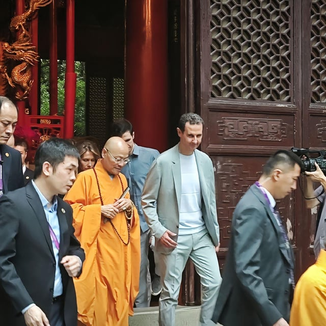 hofunghung's tweet photo. oh, just last sept Assad visited Hangzhou for the Asian Games and signed a strategic partnership with Xi. then he visited the Buddhist Lingyin temple to pray for good fortune.... https://t.co/aTzduyv5b7