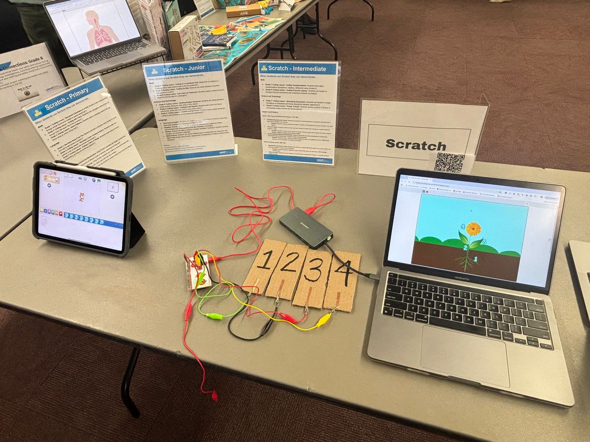 msmichellechang's tweet image. Showcasing how versatile Scratch can be at a tech carousel! Here it is paired with the Makey Makey extension. The ideas are endless. @peel21st #EML #videogamedesign #interactiveposter #animation