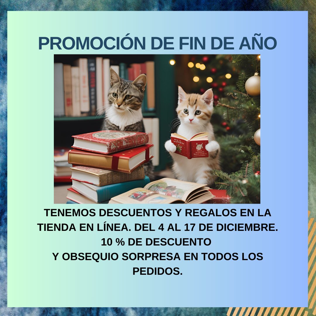 Esto sigue. Queda más de una semana, aprovechen nuestra promo de fin de año.
Pasen a ver los lindos libros que hay en la tienda, para sus regalos, para auto-regalos, para lo que sea. 
No se esperen mucho, hay libros que quedan pocos ejemplares. El enlace: bazarama.com/t/tabaqueria-l…