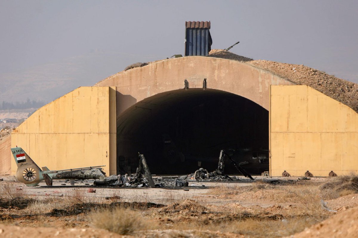 DrEliDavid's tweet photo. 🚨 Breaking: In over 300 targeted strikes during the past 24 hours, Israel 🇮🇱 destroyed the entire air force of Syria 🇸🇾, including all aircrafts (MiG and Sukhoi), all helicopters, and all anti-aircraft systems. https://t.co/G12q8SIjwD