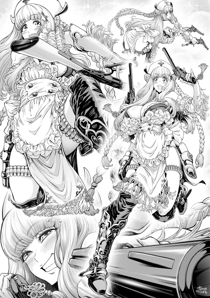 #AIは銃描けないからTLを銃持った絵で一杯にしようぜ 