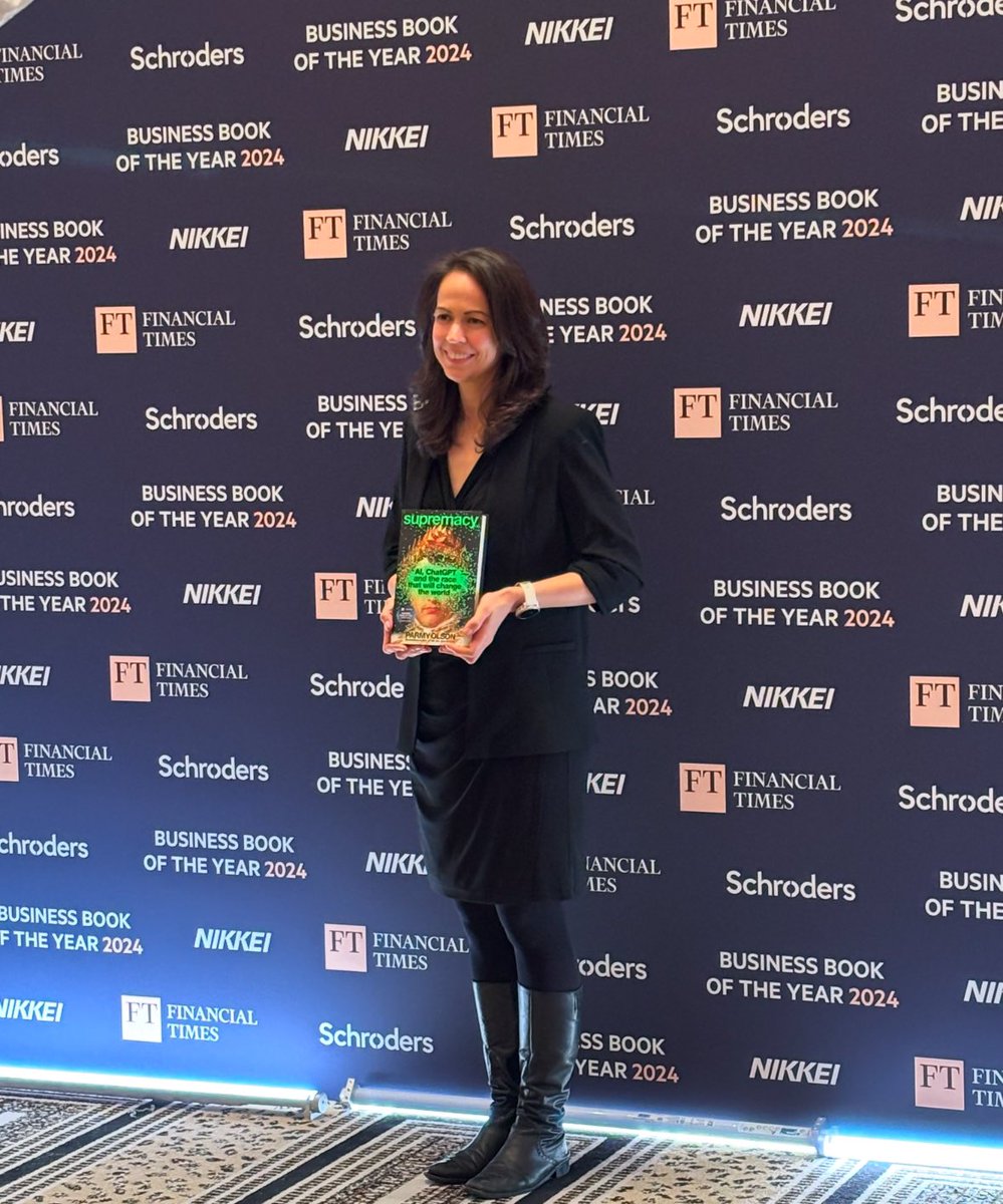 elerianm's tweet photo. Congratulations to the authors of the 6 great books on this year’s short list for the FT-Schroder Business Book of the Year.
Huge congratulations to the winner, Palmy Olson, author of “Supremacy.”
@ft @Schroders #bbya #bbya25 #bbya2025 https://t.co/DjGOb8vRwA