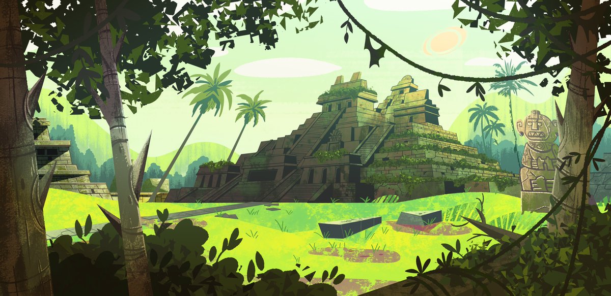 Lost Temple of the Gods #bgdesign #art #drawing #design #layout #mayan #aztec #gods #enjoy