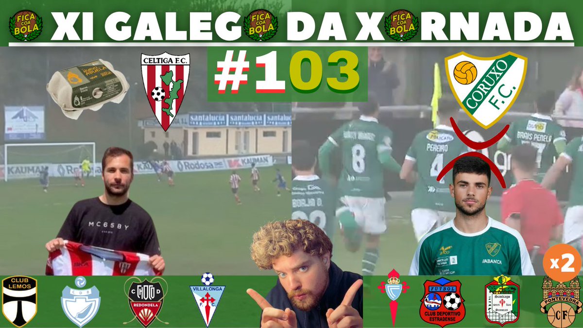 😍 Xa dispoñible na canle de Youtube o #OnceGalego103

❌🥚As conversas con <a href="/braispenela/">Braispenela7</a> do <a href="/CoruxoFCoficial/">Coruxo FC ⚒️</a> e <a href="/AdrianR_09/">Adrian Rodriguez Vaz</a> do <a href="/FCCeltiga/">Celtiga F.C</a> 

E moitos goles, destacados, triunfos e xeiras no repaso da fin de semana do fútbol que máis nos gusta!

⬇️PREME⬇️
🔗youtu.be/gmgS41zAjNI