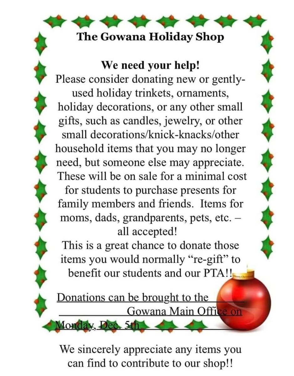 Thank you for your consideration!! 
Collections can be dropped off today &amp; tomorrow until 7pm! 

Any little bit counts #shenproud