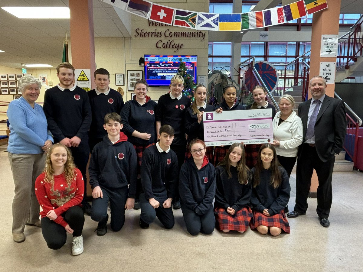 Skerries CC (@skerries_cc) on Twitter photo Well done to the TY Mentors and Ms McMahon who organised the Christmas concert fundraiser for the local <a href="/SVP_Ireland/">SVP - Ireland</a> conference here in Skerries. They raised €1300. Well done to all involved. #community #ethosinaction <a href="/DDLETBColleges/">DDLETBCommunityColleges</a> <a href="/YourTYNews/">Transition Year News</a> Well done to the TY Mentors and Ms McMahon who organised the Christmas concert fundraiser for the local <a href="/SVP_Ireland/">SVP - Ireland</a> conference here in Skerries. They raised €1300. Well done to all involved. #community #ethosinaction <a href="/DDLETBColleges/">DDLETBCommunityColleges</a> <a href="/YourTYNews/">Transition Year News</a>