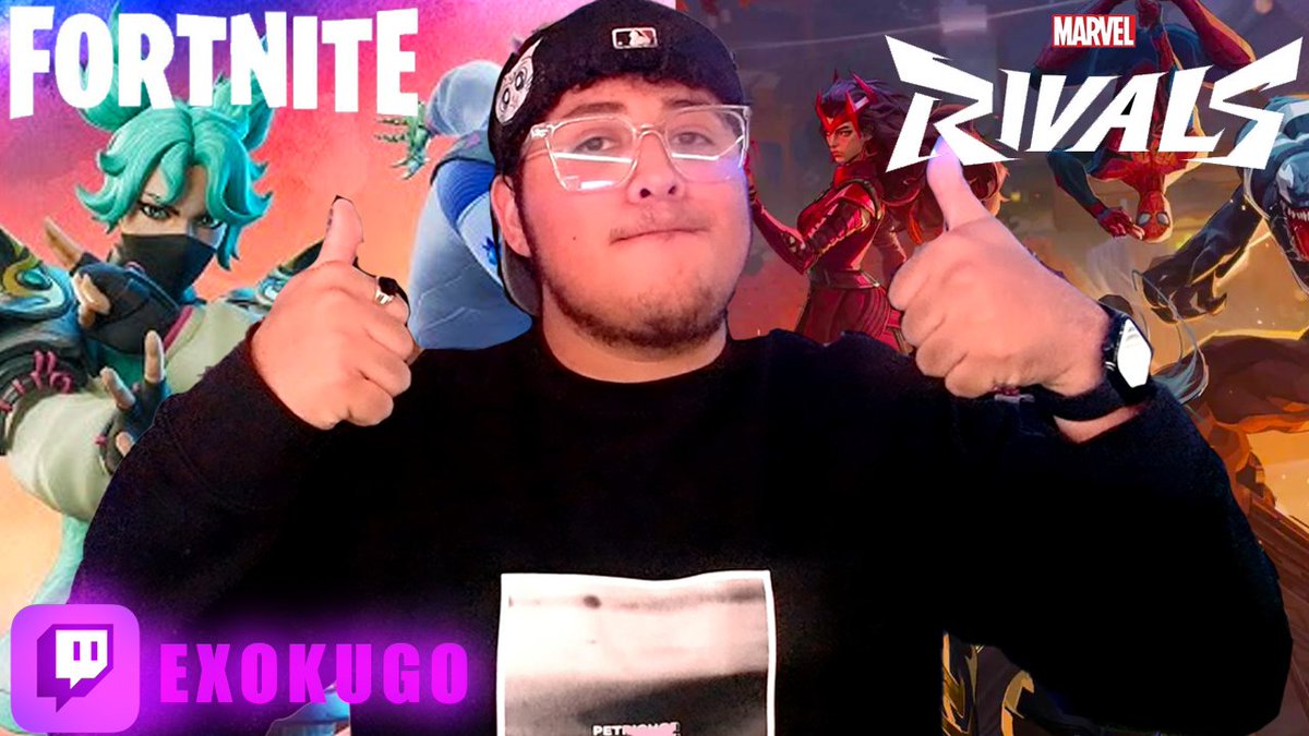 ExoKugo's tweet photo. YA ESTAMOS EN VIVO HOY HAY UN POCO DE TODO VAMOS A DARLE AL MARVEL RIVALS QUE QUIERO PROBAR NUEVOS PERSONAJES Y TAMBIEN UN POCO DE FORTNITE ENTRA PA
https://t.co/ExmUeKpKg2 https://t.co/WOsnZfVLpR