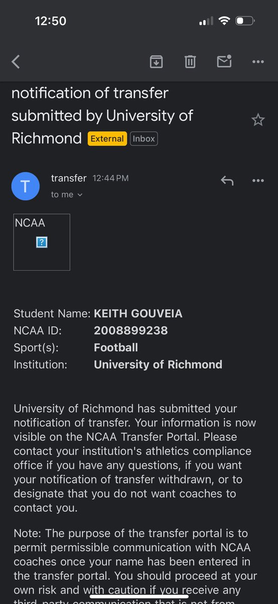 Officially in the portal.