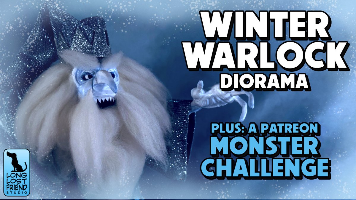 Not only did <a href="/runredrunfelts/">Run Red Run</a> and I create a Winter Warlock diorama...we invited our Patreons to create their own winter monsters, and feature them in this week's video! youtu.be/5YENK6gXdCk

#winterwarlock #rankinbass #christmas #diorama