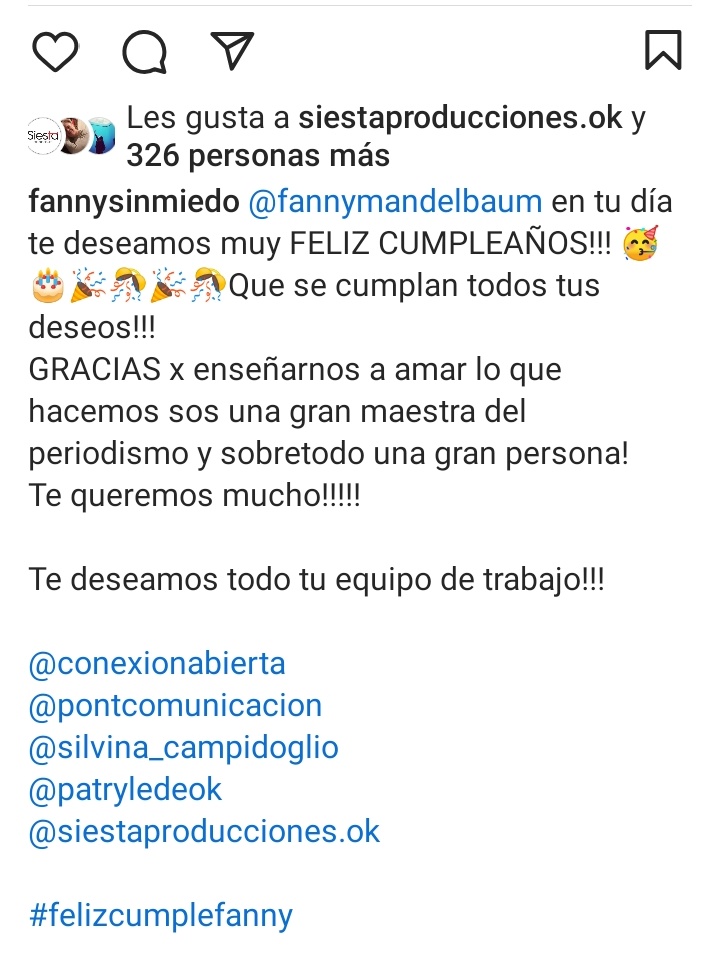 grandiosaposta's tweet photo. Hoy 9/12 desde la radio @conexionabierta junto a tu equipo de trabajo de deseamos MUY FELIZ CUMPLEAÑOS FANNY!!! 🥳🎂🎉🎉🎉 Te queremos!!!!
#felizcumplefanny #felicidades #Fannymandelbaum #Fannysinmiedo #RadioConexiónAbierta https://t.co/pS8HHkbH0U