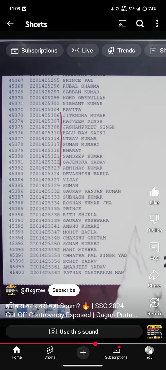 SUJIT23456's tweet photo. @ssc वालों क्या है ये तो बेईमानी (scam) हैं .
Checkout roll number sequence.
CGL tier 1 result. https://t.co/0VUiMDpbS0