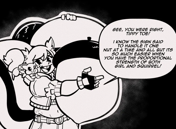 Squirrel Girl handling a huge pair of nuts (not safe for work) 