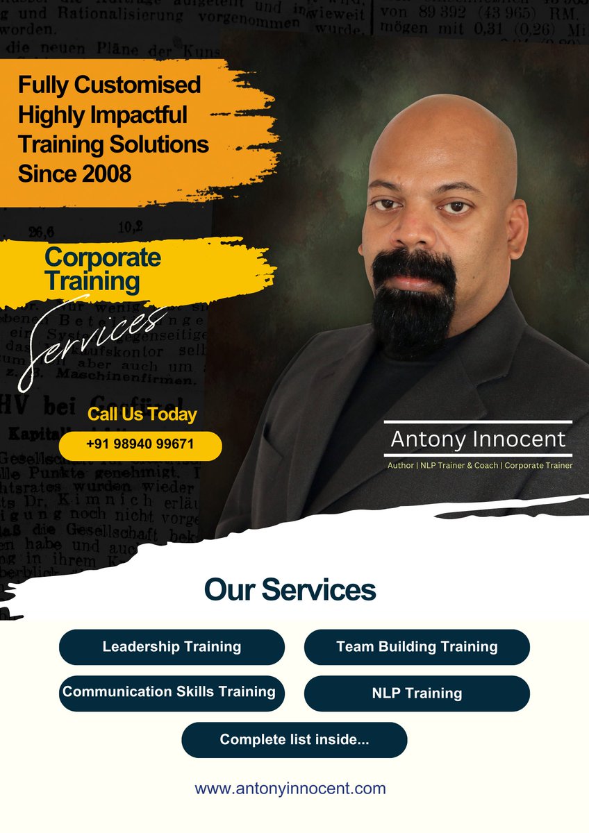 antony_innocent's tweet photo. Hosur corporate training services https://t.co/7IDOWclEfv