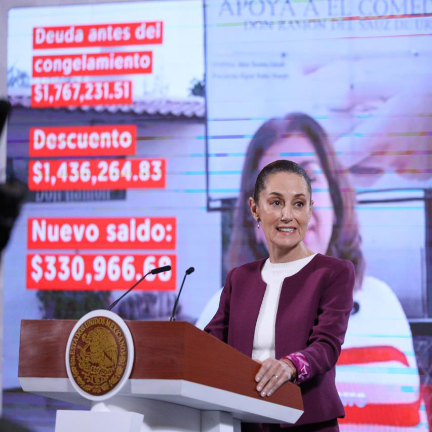 Infonavit's tweet photo. Nuestro director general @OctavioRomero_O presentó los avances de la construcción de viviendas y congelamiento de créditos al participar en la conferencia #LaMañaneraDelPueblo, encabezada por la presidenta @Claudiashein. 👉 https://t.co/H87OyZrBXv #2doPiso4T #ViviendaParaElBienestar