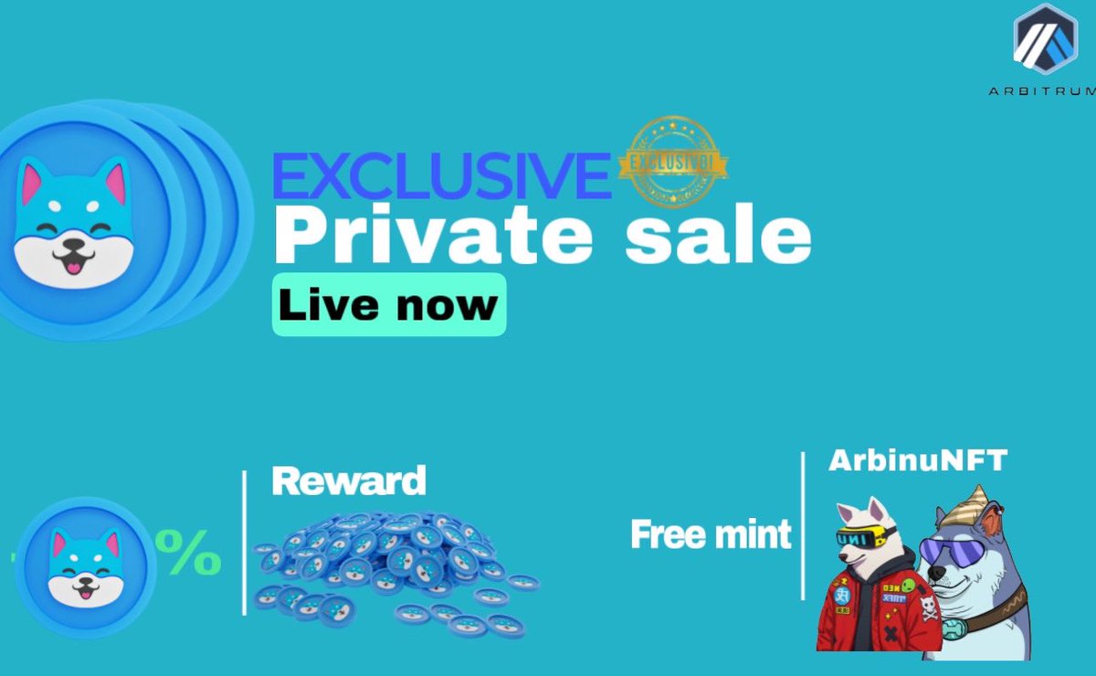 $Arbinu exclusive private sales closing soon !
The only chance to get free NFTs( worth 0.1 each ) and %100 instant profits at launch ! 

P sale : 0.000025 
Launch : 0.00005 

Dm more details !