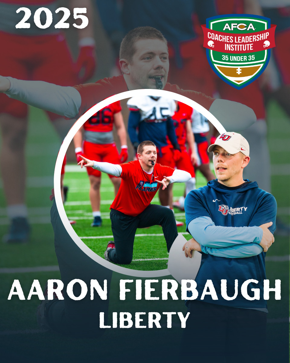 AFCA (@weareafca) on Twitter photo Congratulations to <a href="/LibertyFootball/">Liberty Football</a> Safeties Coach <a href="/Aaron_Fierbaugh/">Aaron Fierbaugh</a> on being named to the 2025 AFCA 35 Under 35 Class! 🏈 Congratulations to <a href="/LibertyFootball/">Liberty Football</a> Safeties Coach <a href="/Aaron_Fierbaugh/">Aaron Fierbaugh</a> on being named to the 2025 AFCA 35 Under 35 Class! 🏈
