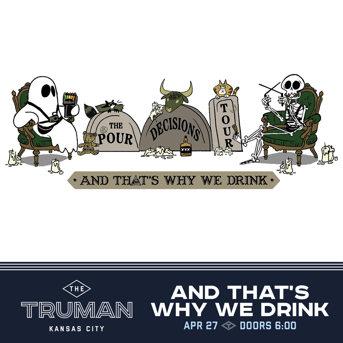 Your favorite award-winning comedy podcast, "And That's Why We Drink", is taking over our stage for a night of true crime and paranormal fun on April 27th! 

This is a fully seated show, so get comfy. Early access sign up here ➭ bit.ly/3AUk9i1