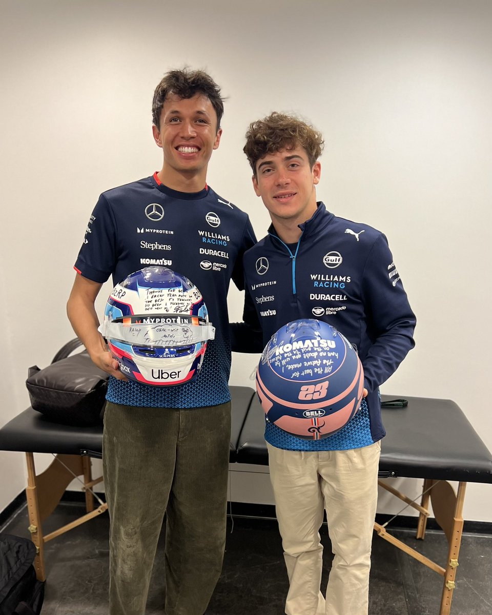 alex_albon's tweet photo. Abu Dhump ’24 🇦🇪 Came away with more helmets than points this weekend, but had fun. Thank you @williamsf1 team, all the best for the future @FranColapinto &amp; congratulations @McLarenF1 on the WCC! https://t.co/1RbYxEu6xL