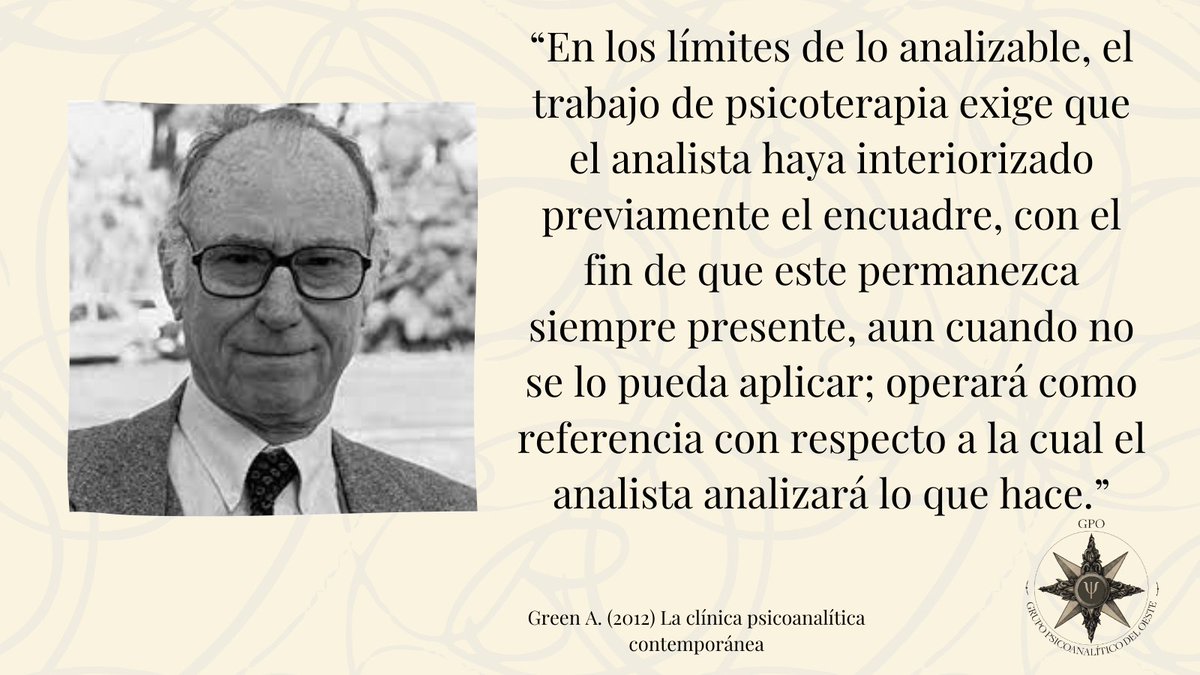 grupopsioeste's tweet photo. Seguimos recorriendo distintos referentes del psicoanálisis contemporáneo. Recordamos las palabras de Green
#gpo #grupopsicoanaliticodeloeste #psicoanalisiseneloeste #psicoanalistaseneloeste #psicoanálisis #psicoanalisis #psicologos https://t.co/gSKI5QcLuB