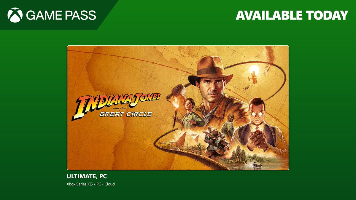 XBOXGamePass's tweet photo. Out of Office. Will be trekking around the world with Indy until further notice. https://t.co/mN12PkpBdB