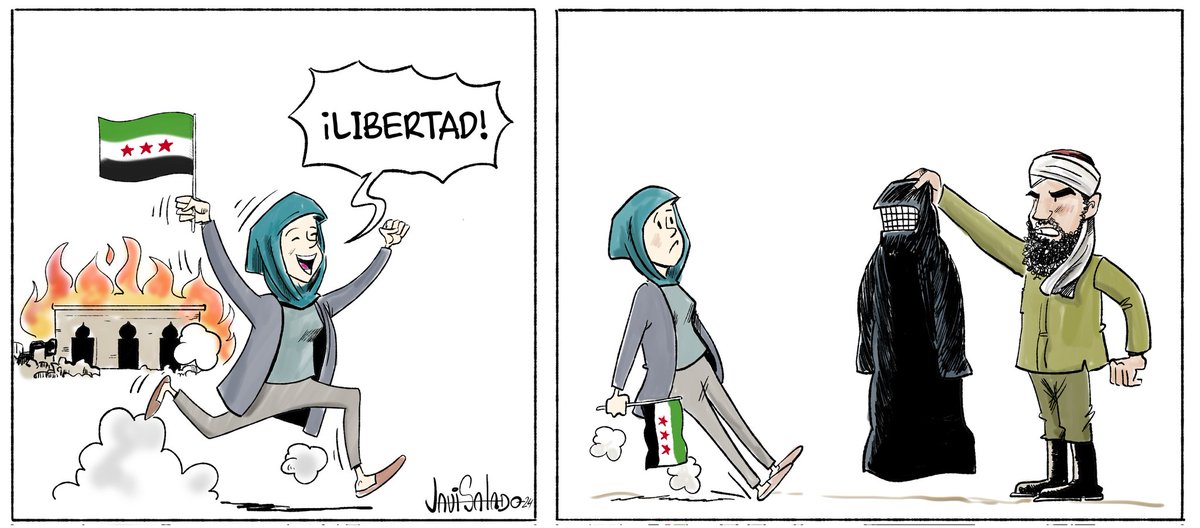 BurriezaMateos's tweet photo. La actualidad del 09.12.2024 en #viñetas: #Sánchez #PSOE #Aldama #Fiscalía #Lafware #Jueces #MAR #Ayuso #Ultraderecha #Feijóo #Corrupción #Gaza #Mercosur #CambioClimático #Mazón #Valencia #Bulos #Vivienda #AlAssad y alguna cosa más...Abro hilo con @JaviSaladoo y lo de #Siria https://t.co/aD9nPQJgNc