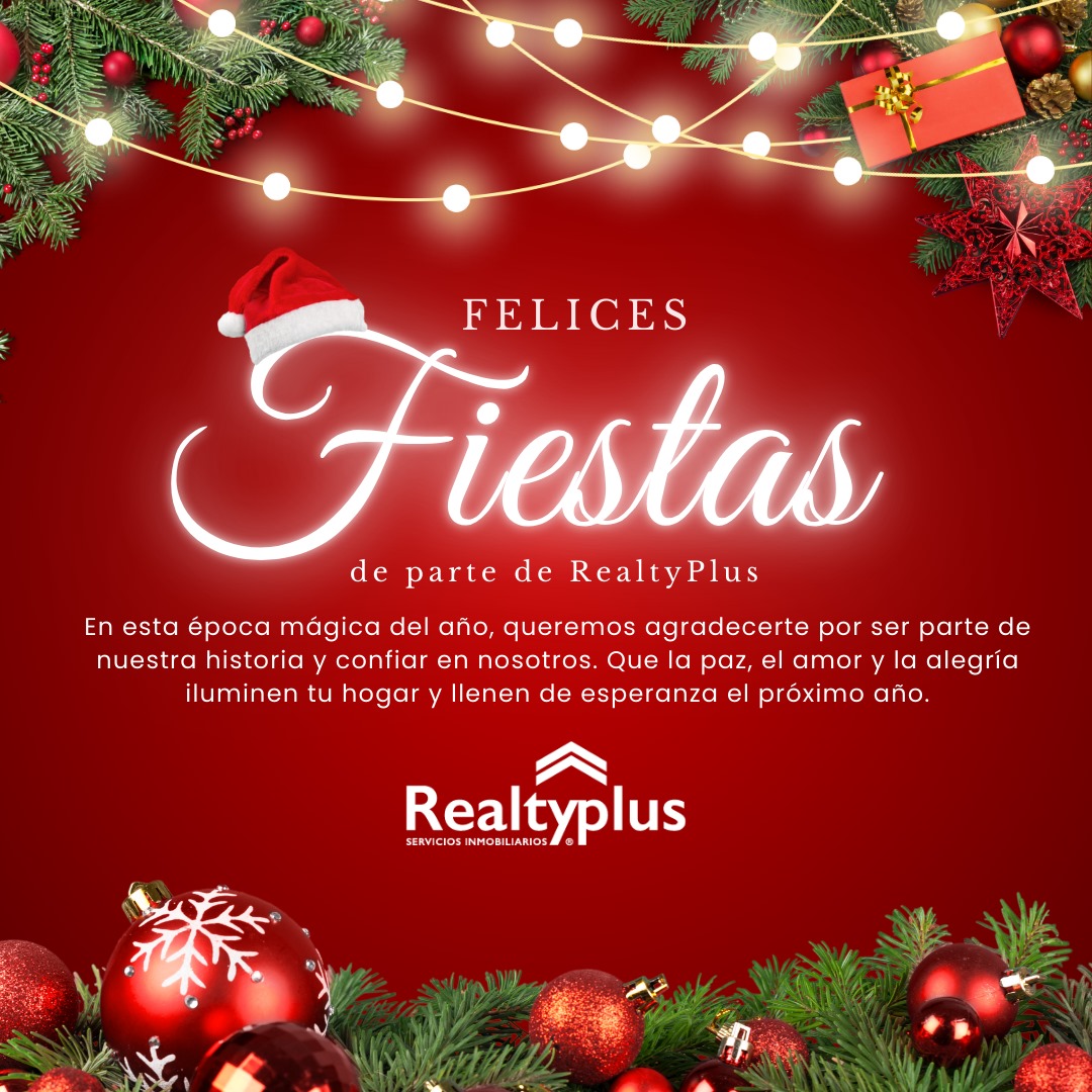 gruporealtyplus's tweet photo. 🎄✨ ¡Felices Fiestas de parte de todo el equipo de RealtyPlus! ✨🏡

🎅🏼 ¡Brindemos por un 2024 lleno de éxitos y nuevas oportunidades! 🥂

#RealtyPlus #FelizNavidad #FelizAñoNuevo 🎁 https://t.co/tKb9ZJDp7k