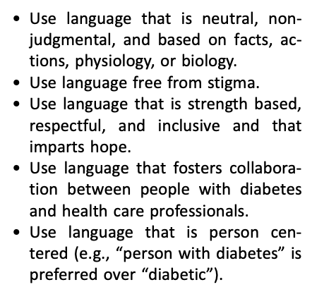 📚 Lenguaje inclusivo: Los SCD 2025 adoptan un lenguaje que empodera a las personas con diabetes, enfatizando su rol activo en el manejo de su salud. La diabetes es un reto, no una etiqueta. 💪

🧑‍🦱🧑‍🦰👱🧑‍🦳🧑‍🦲🧔SON PERSONAS CON DIABETES, NO DIABÉTICOS