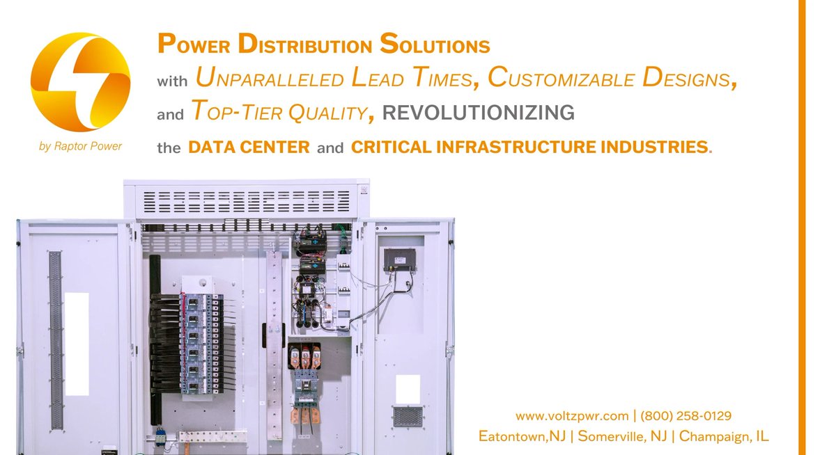 Voltzpwr's tweet image. &quot;Raptor Power Systems delivers cutting-edge power distribution solutions, combining reliability, efficiency, and customization to meet the unique demands of modern industries.&quot;
voltzpwr.com
#UnparalleledLeadTimes #TopTierQuality #PowerDistributionSolutions #PDUs #RPPs