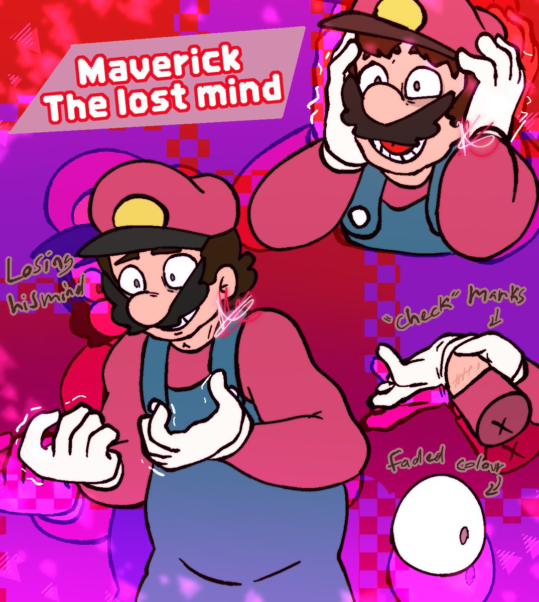 UnnieFnf's tweet photo. A new character I random made today this morning. My online son made his own and I thought I could me mine as well, it looks fun so this is Maverick, I might make more of him later on
Pt,1
#os #osart #art #mariomadness #mariomadnessart https://t.co/Qc5K07rXqh