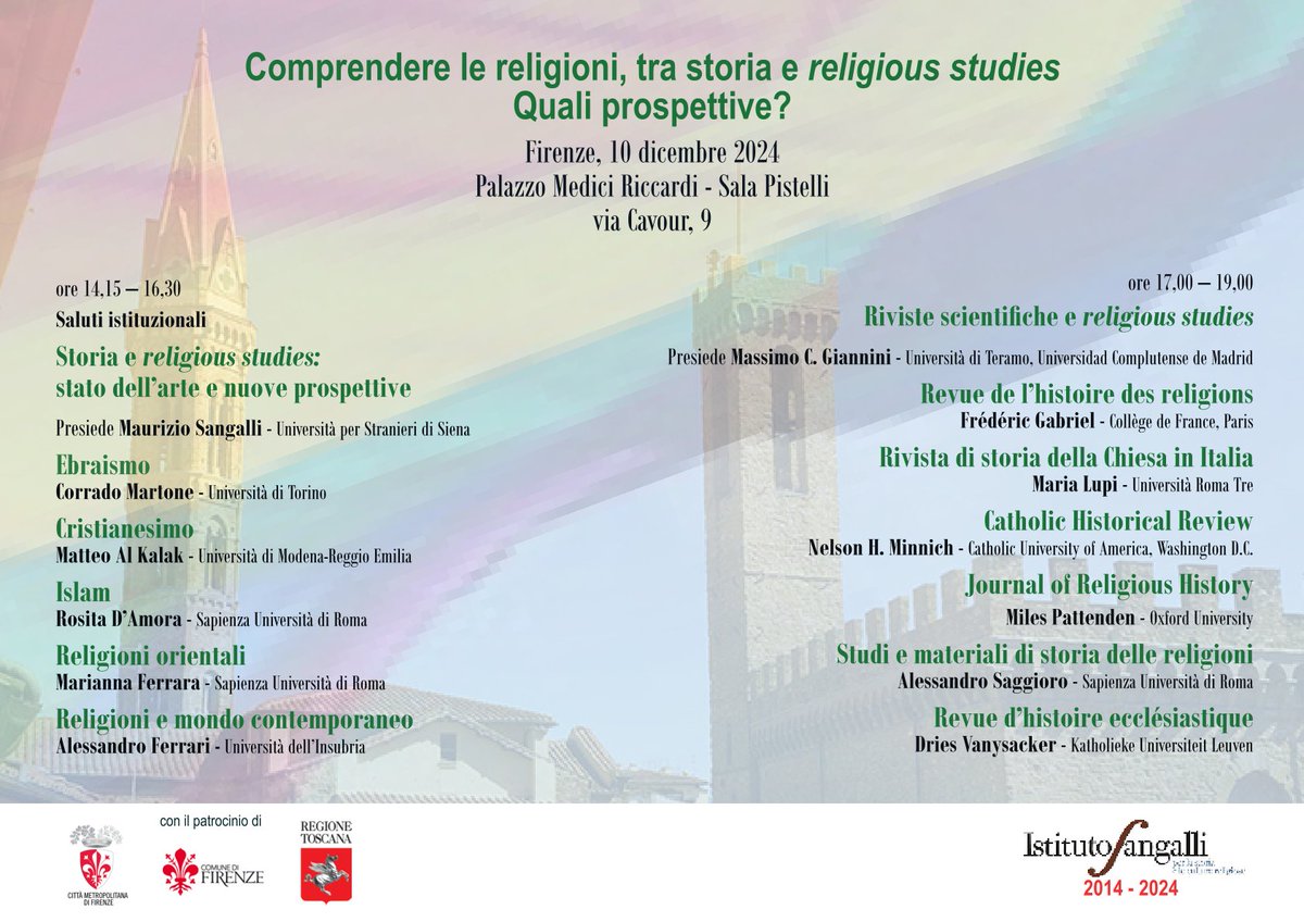 Domani a Firenze! La prima iniziativa del nostro decennale, a Palazzo Medici Riccardi. 
Vi aspettiamo! Per segnalare la presenza scrivere a segreteria@istitutosangalli.it
E' possibile anche chiedere il link per collegarsi
<a href="/CGiachi/">Cristina Giachi</a> <a href="/mc_giannini/">Massimo C. Giannini</a> <a href="/sarafunaro/">Sara Funaro</a> <a href="/EugenioGiani/">Eugenio Giani</a>