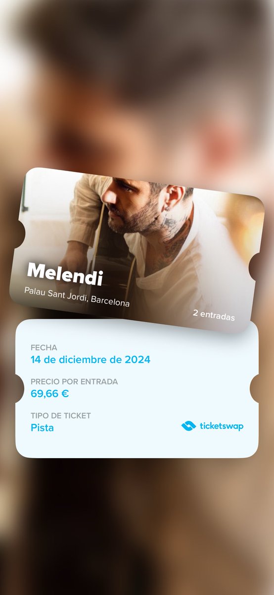 VENDO DOS ENTRADAS CONCIERTO MELENDI 14/12 ✨ticketswap.com/listing/melend…
