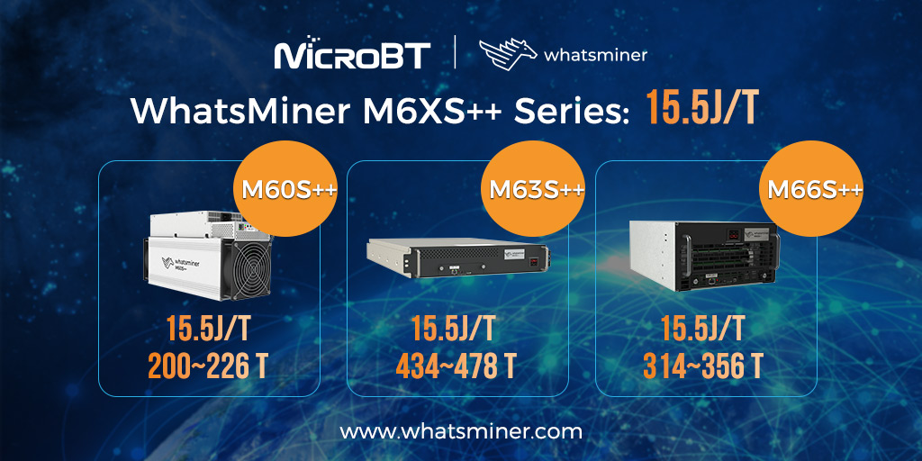 Exciting News Alert! #MicroBT stunned <a href="/bitcoinmenaconf/">Bitcoin MENA Conference</a> in Abu Dhabi! 👏Dr. Zuoxing Yang unveiled the #WhatsMiner M6XS++ series:
Air-cooling M60S++, Hydro-cooling M63S++ and Immersion-cooling M66S++
MicroBT leads Great &amp; Green Mining Forward! 🚀
More info: whatsminer.com/src/views/dyna…