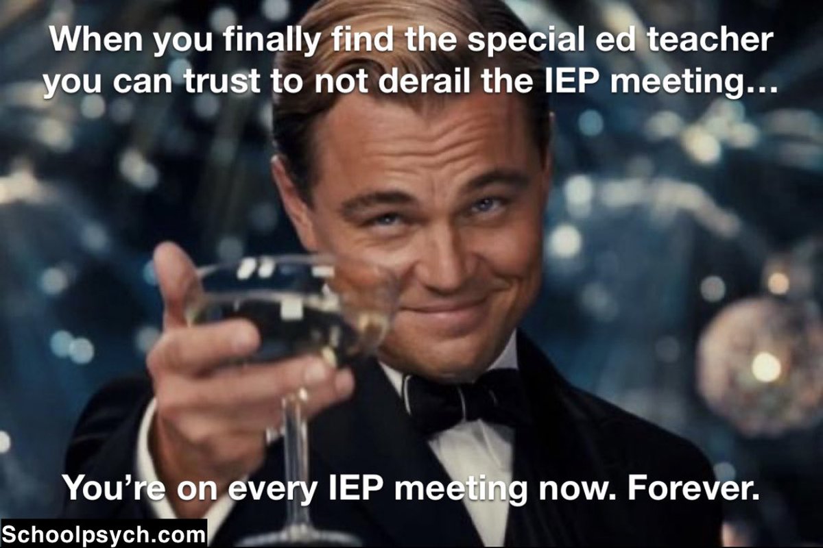 SchoolPsychDCom's tweet photo. You’re never getting out of these meetings. Ever.😂 #schoolpsychhumor #IEPMVP https://t.co/fO9PzkECPV