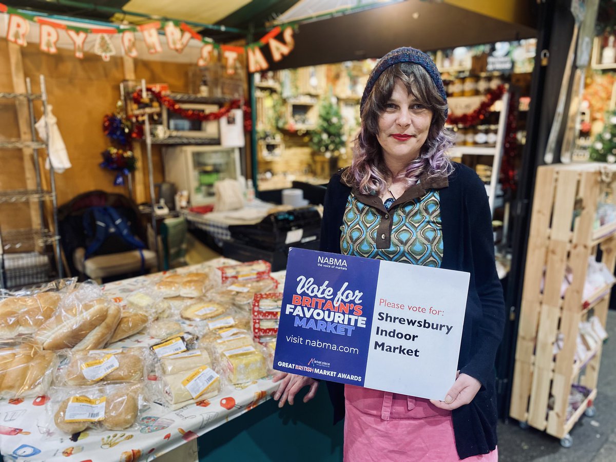 markethallshrew's tweet photo. It’s the FINAL WEEK of voting for the next Britain’s Favourite Market. Our traders would love you to keep voting! 🇬🇧

The competition allows you to vote once a day til Dec 13. To vote click the link and search SHREWSBURY INDOOR MARKET https://t.co/rwOD2JLpOX

🙏 #favouritemarket https://t.co/yDn86fjUgL