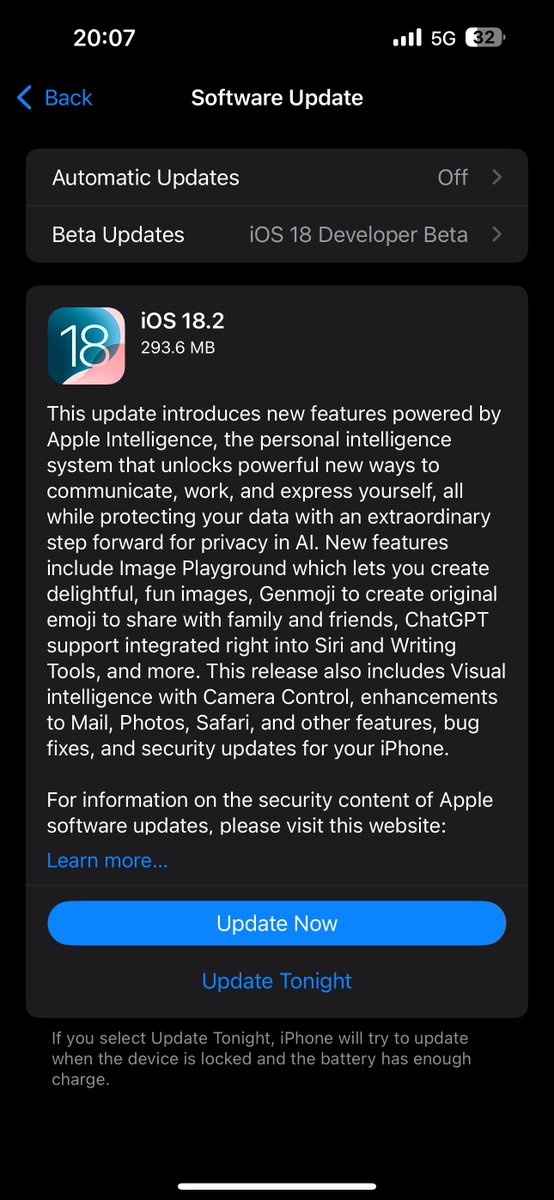 iSWUpdates's tweet image. iOS 18.2 Release Candidate 2 (22C151) has been released to registered developers and public beta testers. #iOS182 #iOS182RC
