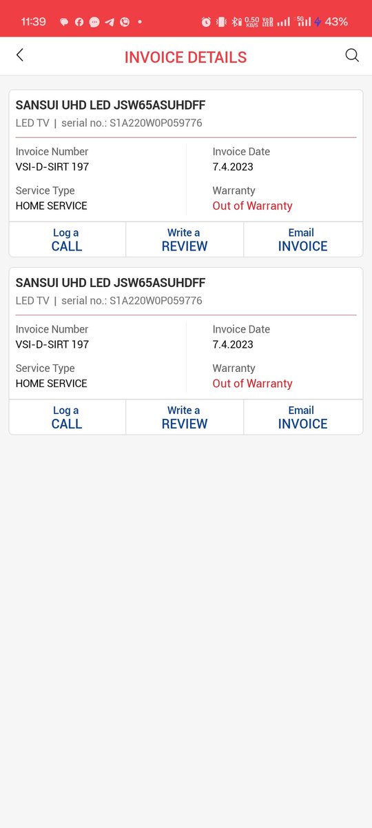 mr__mishra's tweet photo. @VijaySales @narendramodi @sansuiscale @GoI_MeitY Dear @VijaySales i can't message you its not allowing i had logged a complaint against it before a year to after some days new TV was installed but still within a year it again started showing lines why such cheap product is been sold where the TV is not even properly working https://t.co/SOFxvIFm43