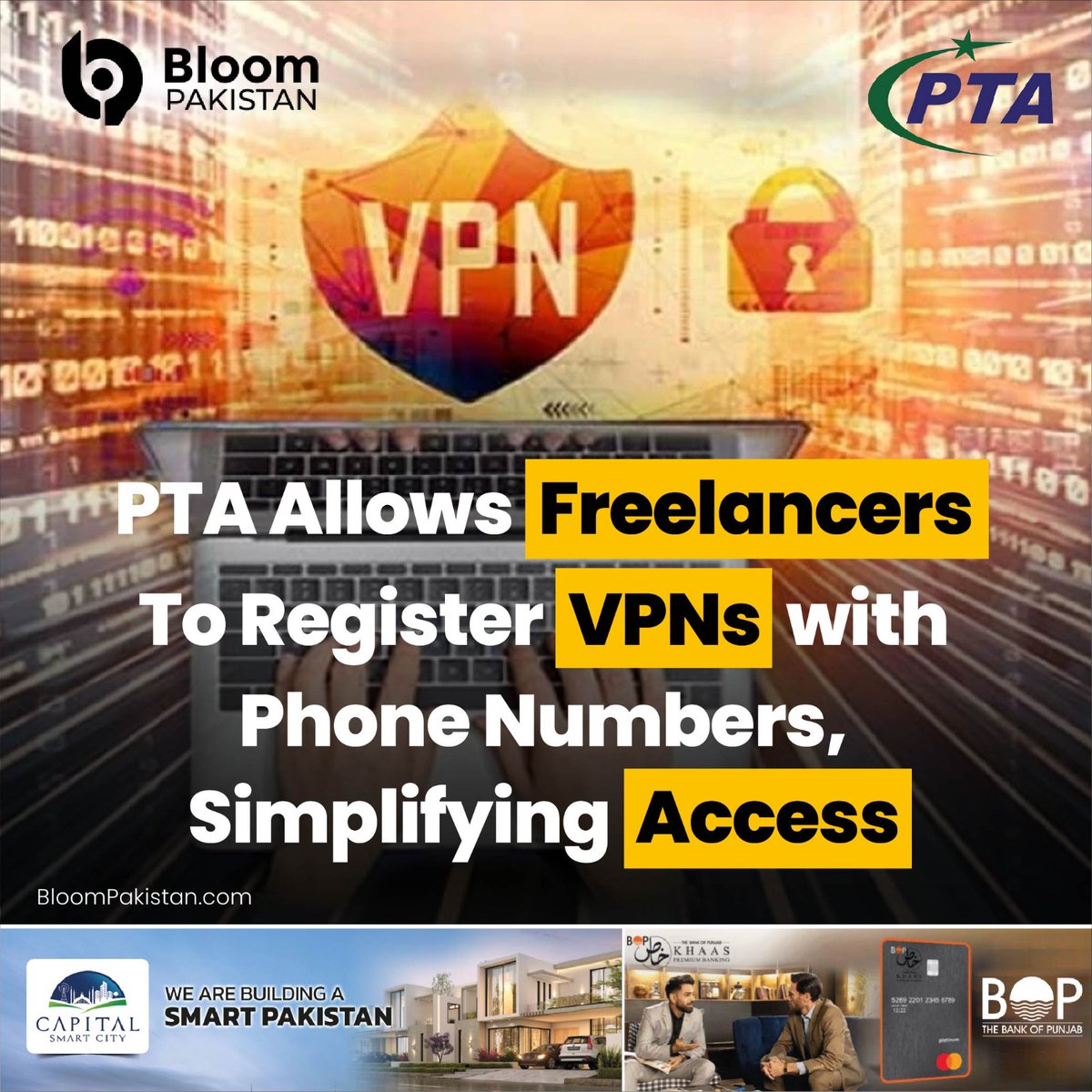 bloom_pakistan's tweet photo. PTA has introduced the option to register a VPN using a mobile number to ensure legitimate and secure operations for freelancers without static IP addresses.
#PTA #VPN #Allows #Freelancers #Registervpn #PhoneNumbers #Access
https://t.co/6aCdHDIAUf https://t.co/F42ZQmaNYL