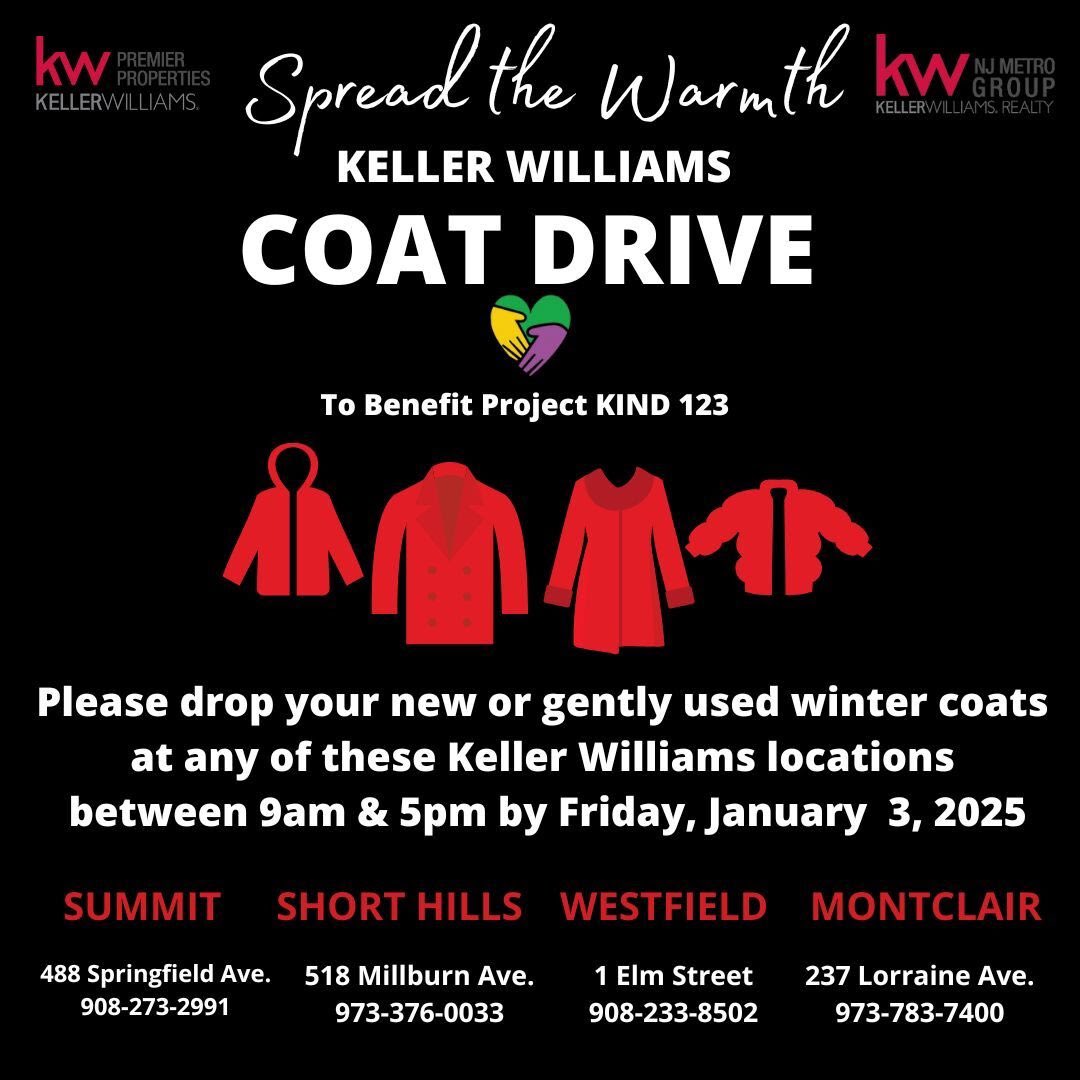 LSolomonHomes's tweet photo. HAVE EXTRA COATS? 
Please consider donating new or gently used coats at one of the four Keller Williams locations.  
Deadline: Friday, January 3rd. Thank you for helping keep our community warm!
#DonateCoats
#KellerWilliamsRealty
#LaurieSolomonHomes https://t.co/8gkKfY6v3K