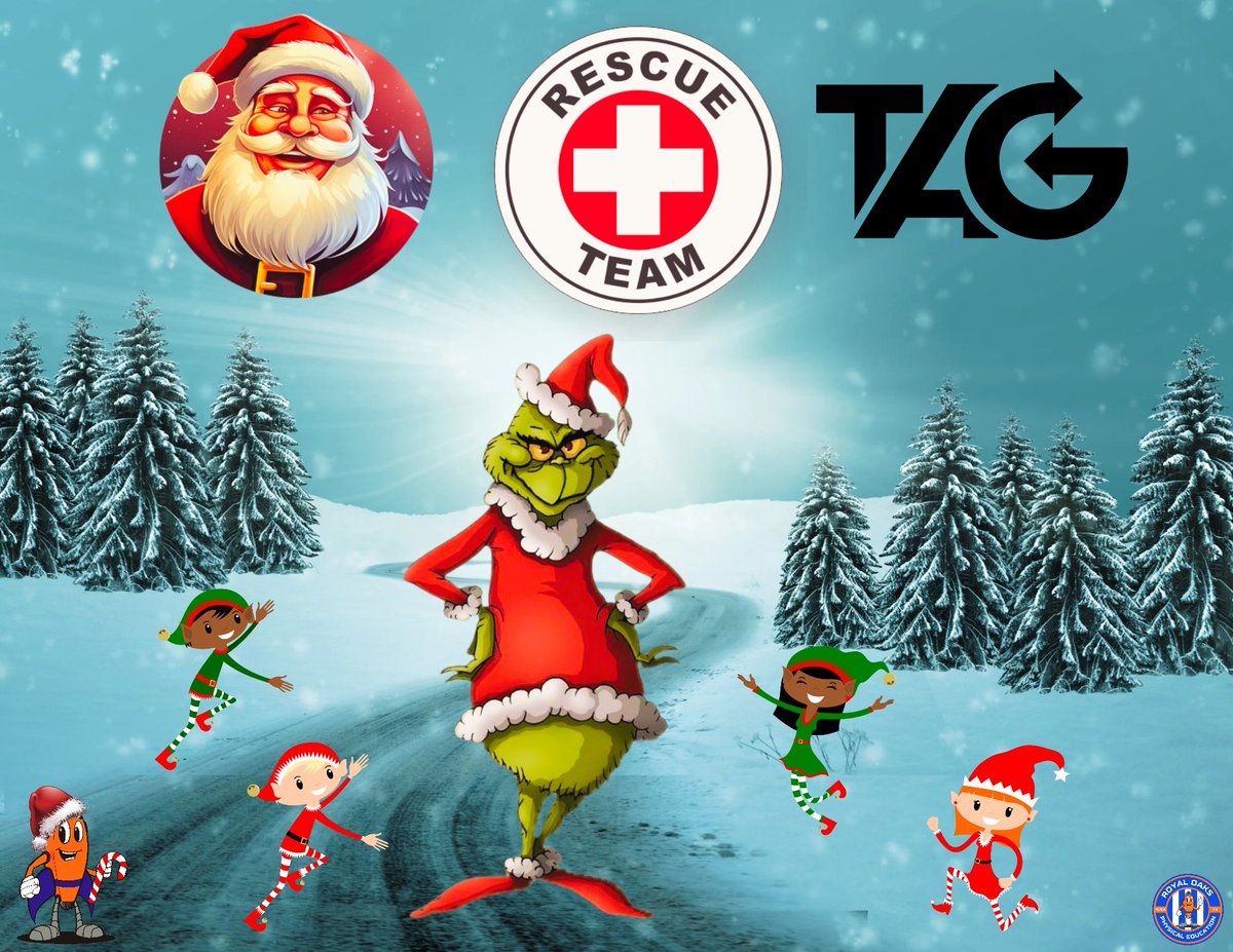 RoyalOaksPE's tweet photo. Santa rescue tag,  Thanks to @thegamesgurus for game idea. #ROSAPE 🚀🎅 https://t.co/wwtcVAhtXl