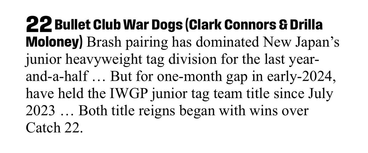 IssitaMarie's tweet photo. PWI TAG TEAM 100

NJPW’s Bullet Club War Dogs

#BCWarDogs
#MD4R
#TheProof https://t.co/R9kXDzoepg