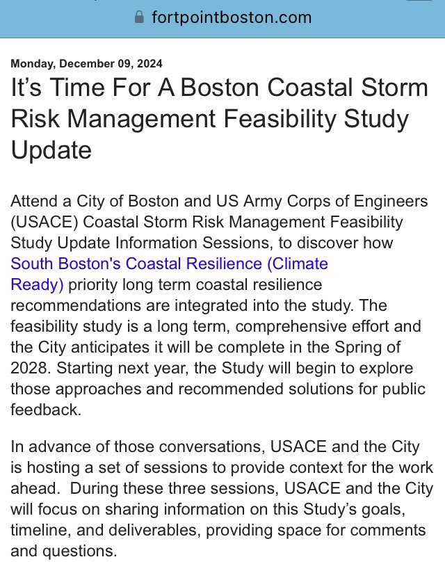 FPNA_Boston's tweet photo. Up This Week; 1st three #Chapter91  licenses hearing for 244-284 A St #Fortpoint plus @BostonEnviro &amp; @CorpsNewEngland Coastal Storm Risk Management Feasibility Study Update Information Sessions start. Details  at https://t.co/MvecNnB9ps https://t.co/wW1Dq6dFpn