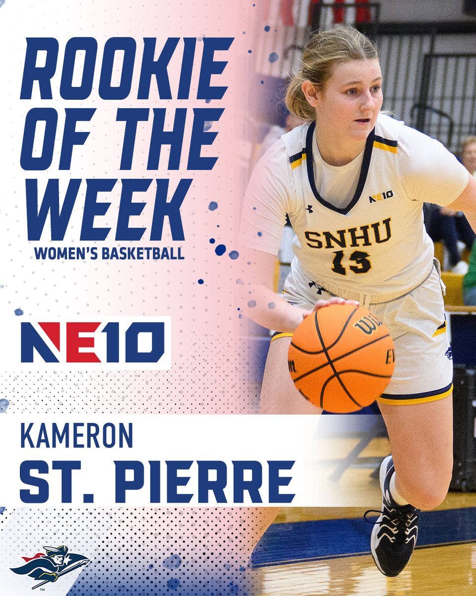 TheNortheast10's tweet photo. 𝐖𝐎𝐌𝐄𝐍'𝐒 𝐁𝐀𝐒𝐊𝐄𝐓𝐁𝐀𝐋𝐋 𝐑𝐄𝐏𝐎𝐑𝐓 - 𝐖𝐄𝐄𝐊 𝟓 🏀

@BentleyFalcons Maggie Whitmore shot 58% from the field in a 2-0 week, while @snhupenmen Kameron St. Pierre averaged 12.5 points to earn NE10 weekly honors! 

#NE10EMBRACE | #NCAAD2 | #D2WBB https://t.co/ctbKRCmWG1