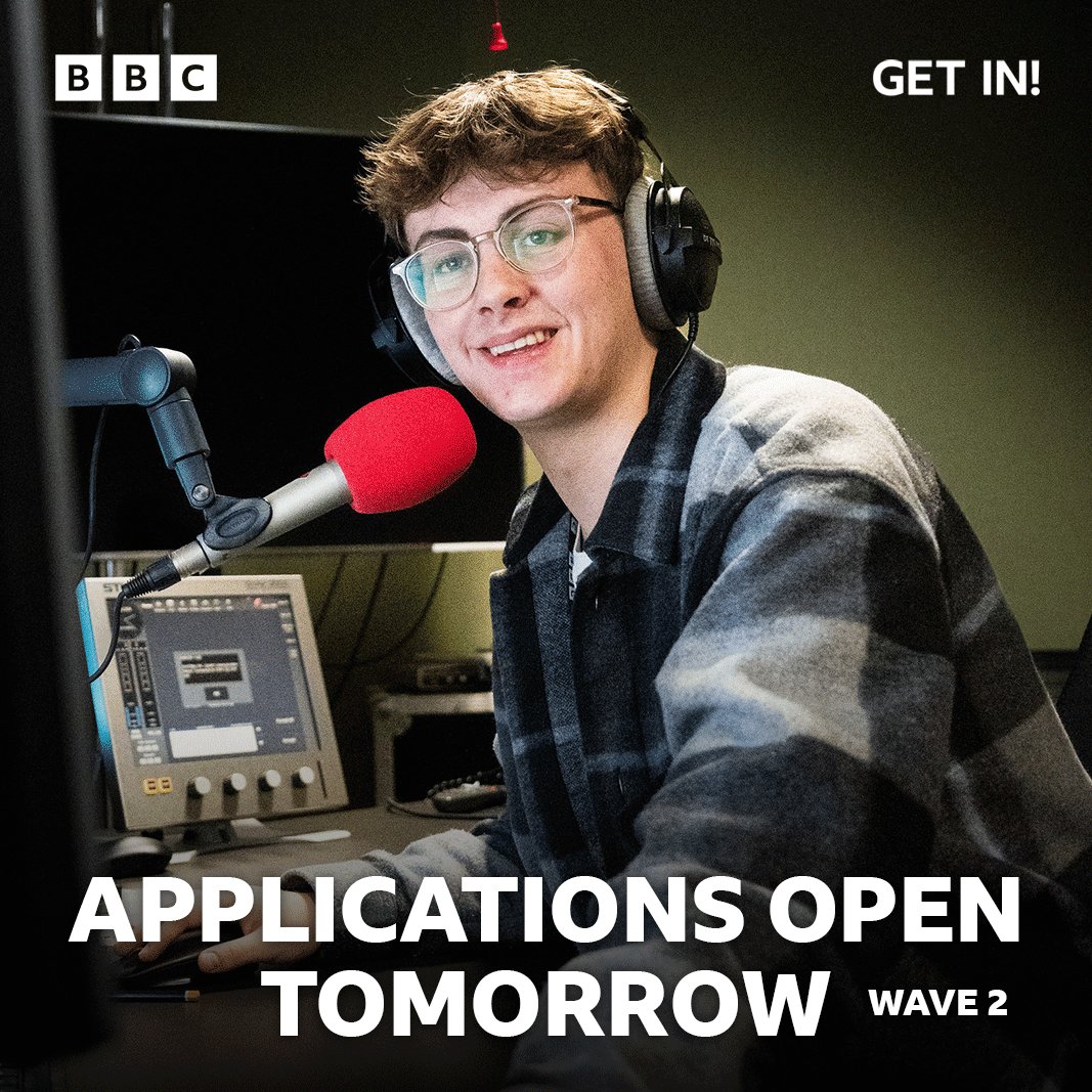 BBCGetIn's tweet photo. 📣 Applications for the final wave of our apprenticeships open tomorrow! ✨

Ready to start your career at the BBC? Our Level 3-5 Production and Business apprenticeships could be for you!

Click the link in bio (on 10 December) or head to https://t.co/Oe4ChltTNZ for more info. https://t.co/u6W8CUqSRo
