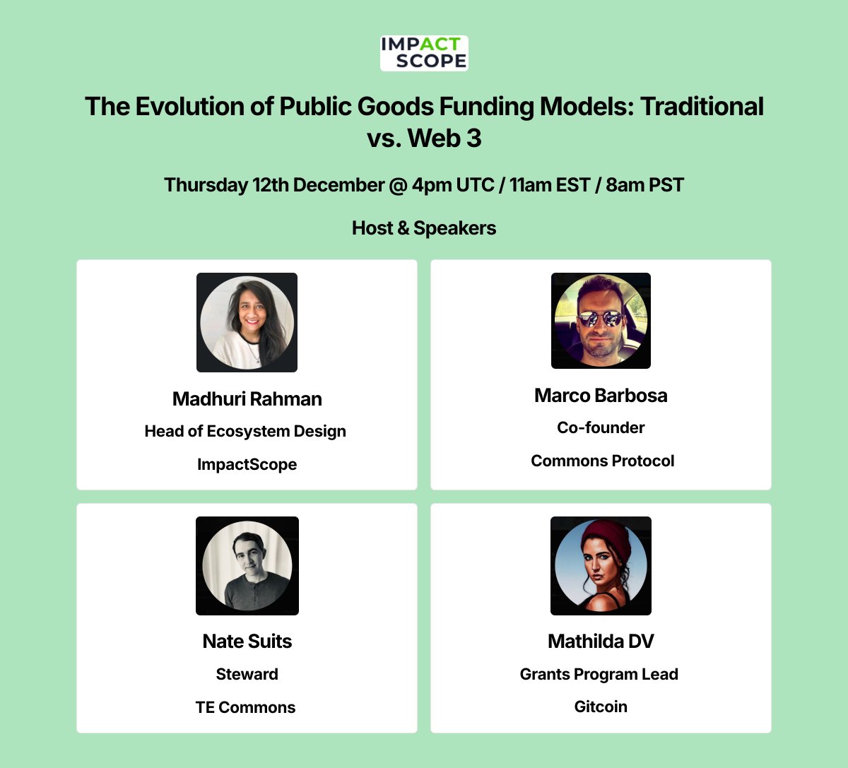 Join the first X space in our 3-part series on Public Goods Funding this Thursday 🔥 🔥
​
Details 👇👇