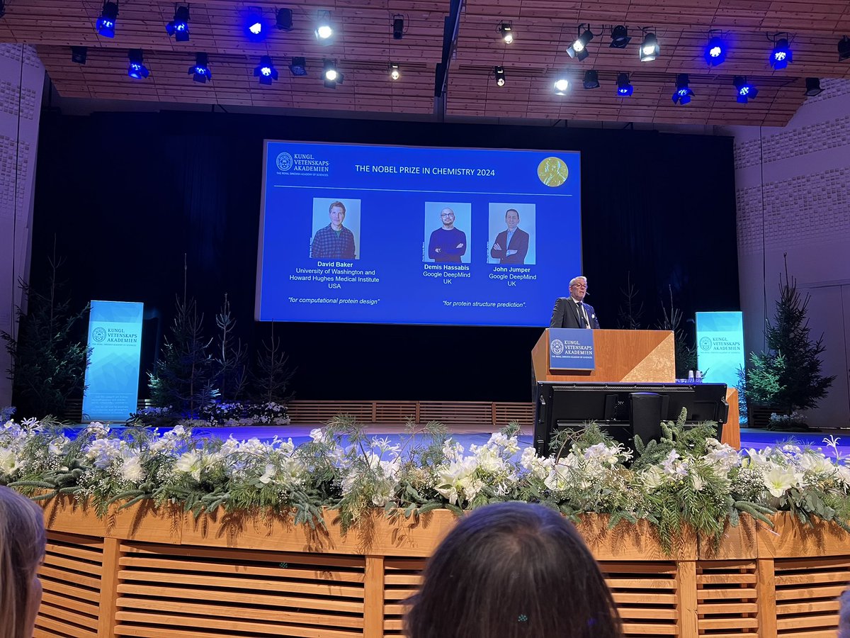 Merchant_Lab's tweet image. Brilliant talks in Stockholm! Featuring David Baker, 2024 nobel prize winner and former student of the Schekman lab.